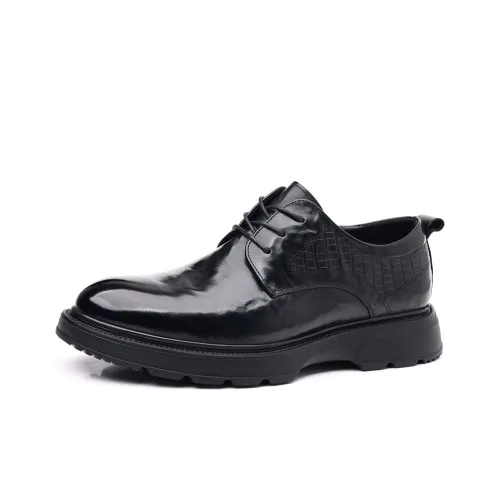 LUOMAIKE Dress Shoes Men Low Top Black/Brown