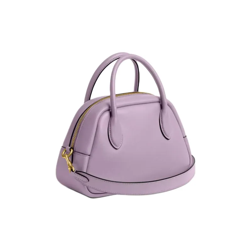 COACH Borough Leather Handbag, Shoulder Bag, Crossbody Bag Medium Size Women's Light Purple-1