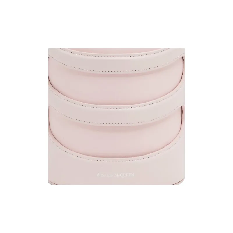 Alexander McQueen Calfskin Bucket Bag, Shoulder Bag, Crossbody Bag, Handbag Women's Pink-6