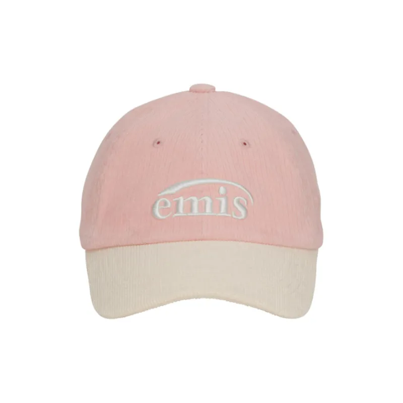 Emis Cotton Baseball Caps Unisex Pink/Beige-1