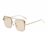 Gold Frame with Light Tea Brown Lens
