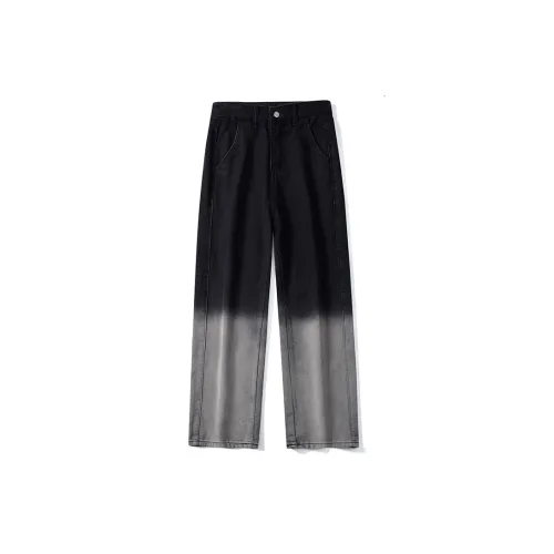 PAINT STAIN Jeans Unisex Gradient Black