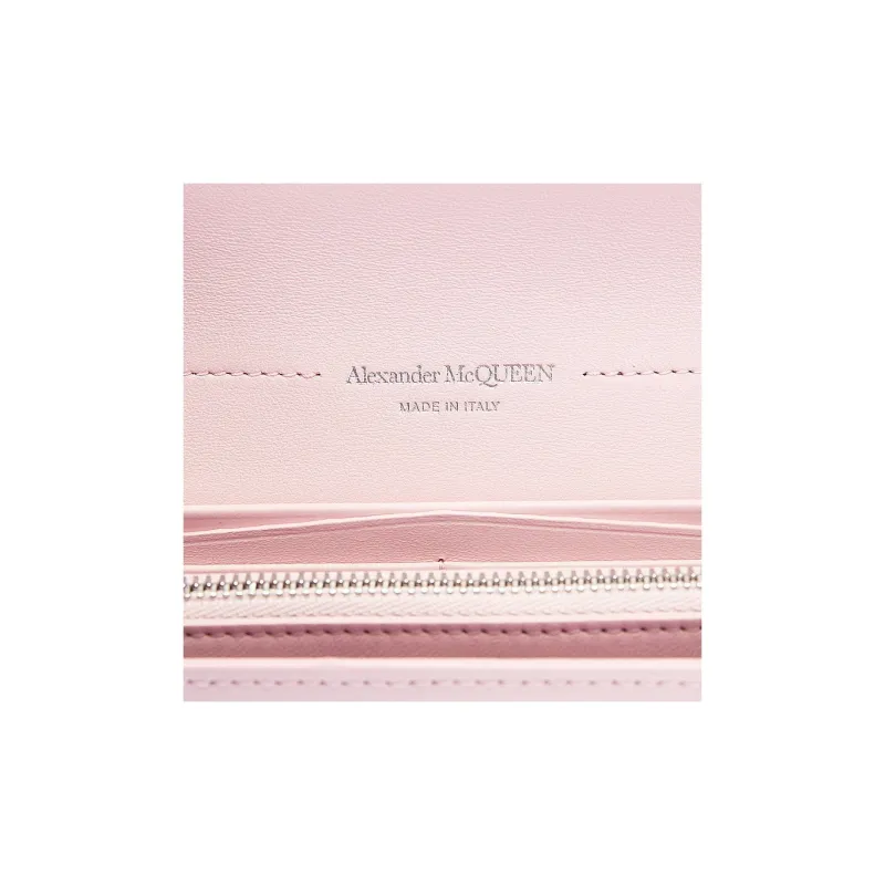 Alexander McQueen Skull Leather Shoulder Bag Crossbody Bag Wallet Women's Light Pink-6