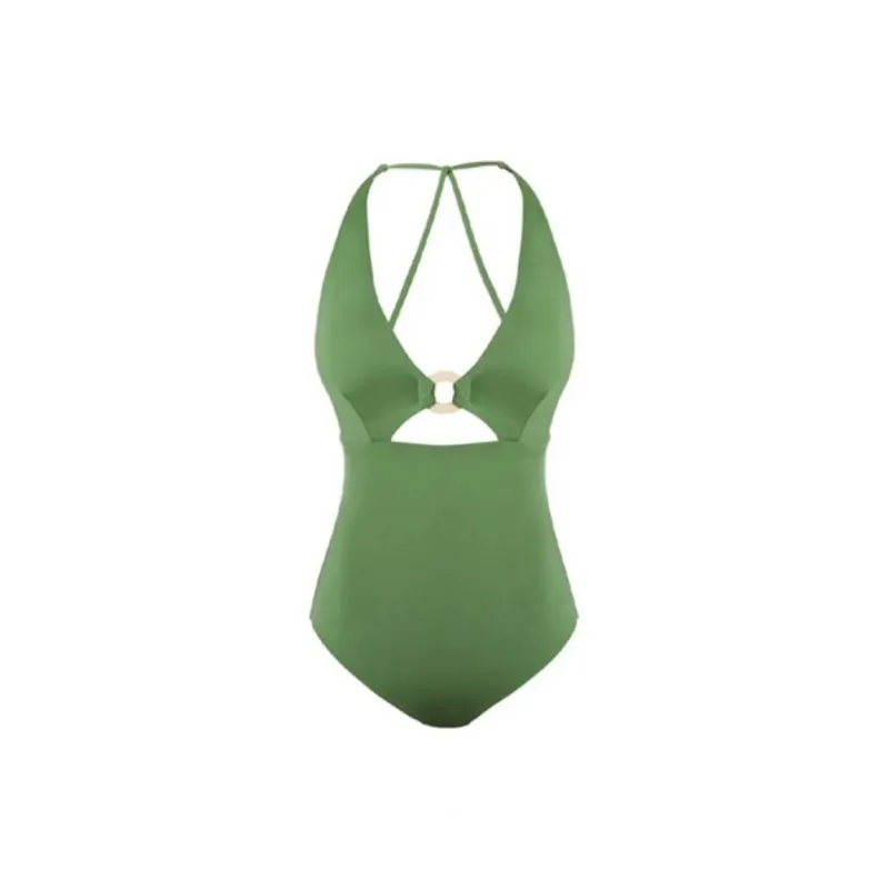 SAFEBET Swimsuit Sets Polyester Hot Spring Resort Pool Beach Waterfall Women's Largest XL Green-0