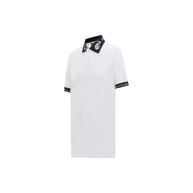 VERSACE JEANS COUTURE Barocco Trim Short Sleeved Polo Shirt-2