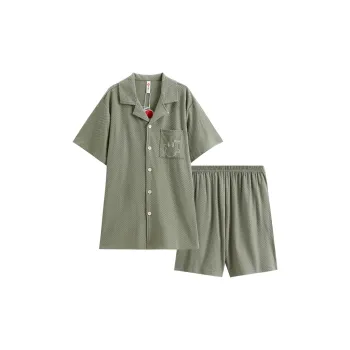FENTENG Pajama Set Men's Dark Army Green