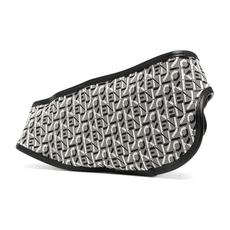 KENZO Fabric Fanny Pack Men's Heather Gray & Black-2