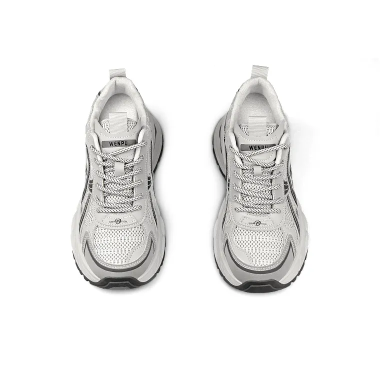 WENPU Cushioned Wear-Resistant Lightweight Height Increasing Low-Top Chunky Sneakers Women's-3