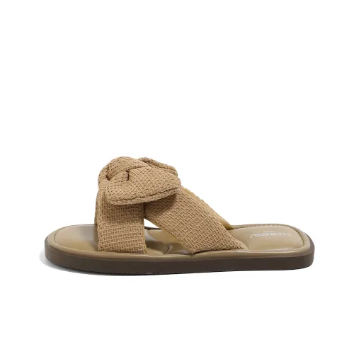 HUANQIU Slide Slippers Women's Black/Khaki