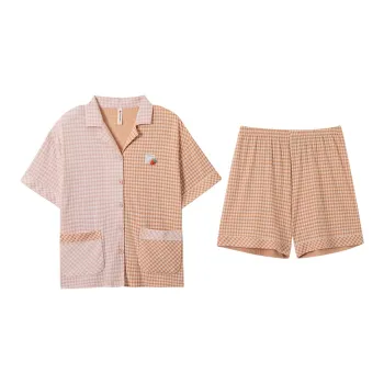 DAMOS·LOVE Pajama Set Summer Women's Pink Orange