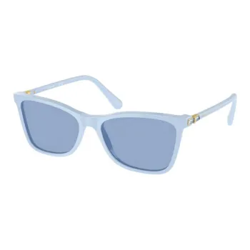 Swarovski Irregular Shape Sunglasses Men's Blue