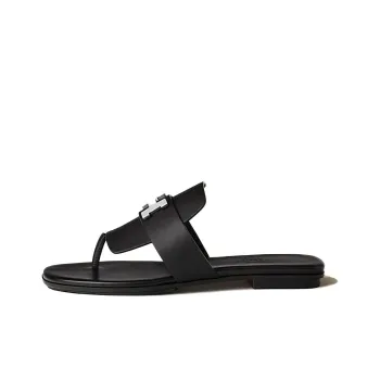 HERMES Galerie Flip Flops Women's Black