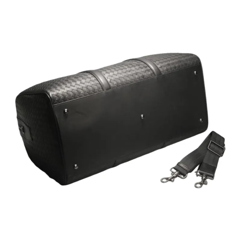 CMLZIUA Top Grain Cow Leather Handbag Unisex Black-4