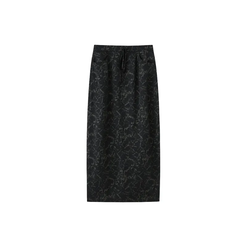 ZHOUMIAO Casual Long Skirts Women's Black-1