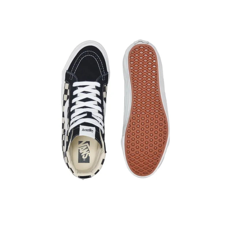 Vans SK8 38 Slip-Resistant Cushioning High-Top Skateboard Shoes Unisex Black Beige-3
