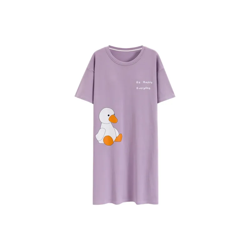The Story Of The Flower Season Nightgown Women's Light Purple-0