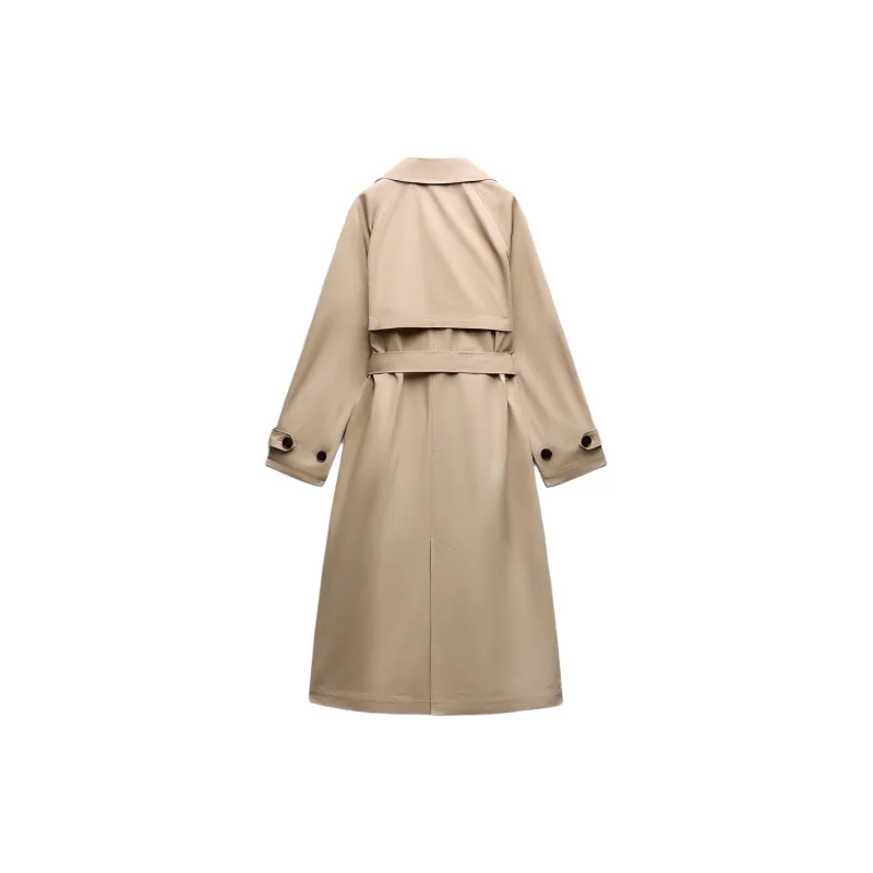 ZARA Trench Coats Women's Beige-1