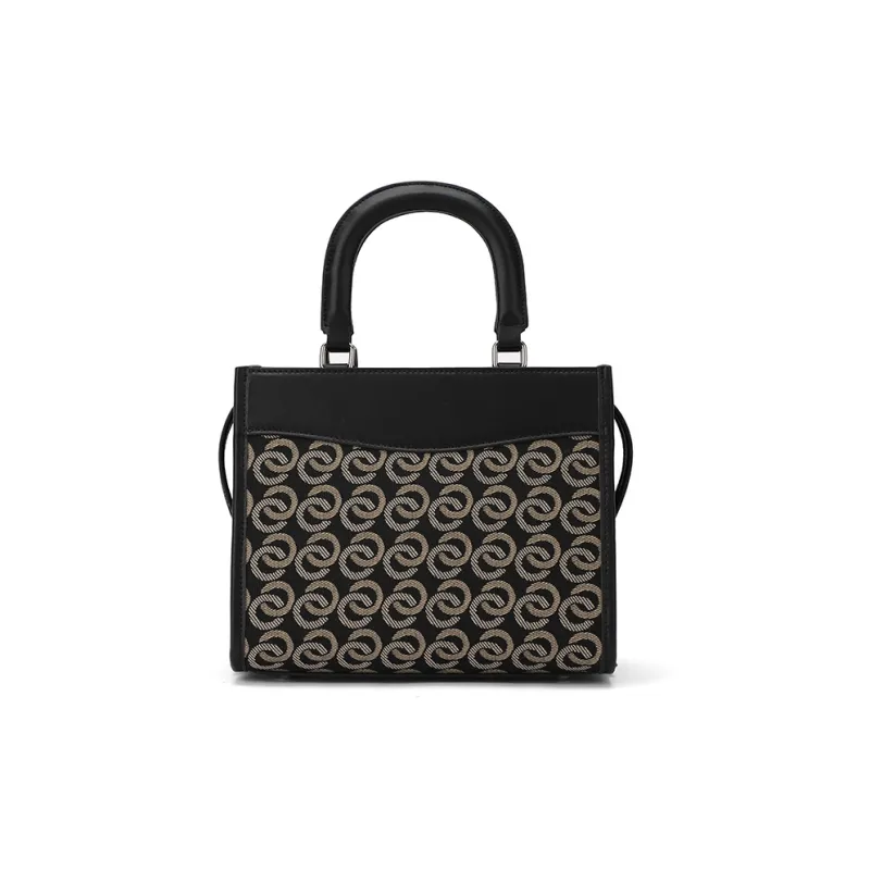 COCOEVA PVC Tote Bag, Commute Bag, One Shoulder Handbag Women's Black-2
