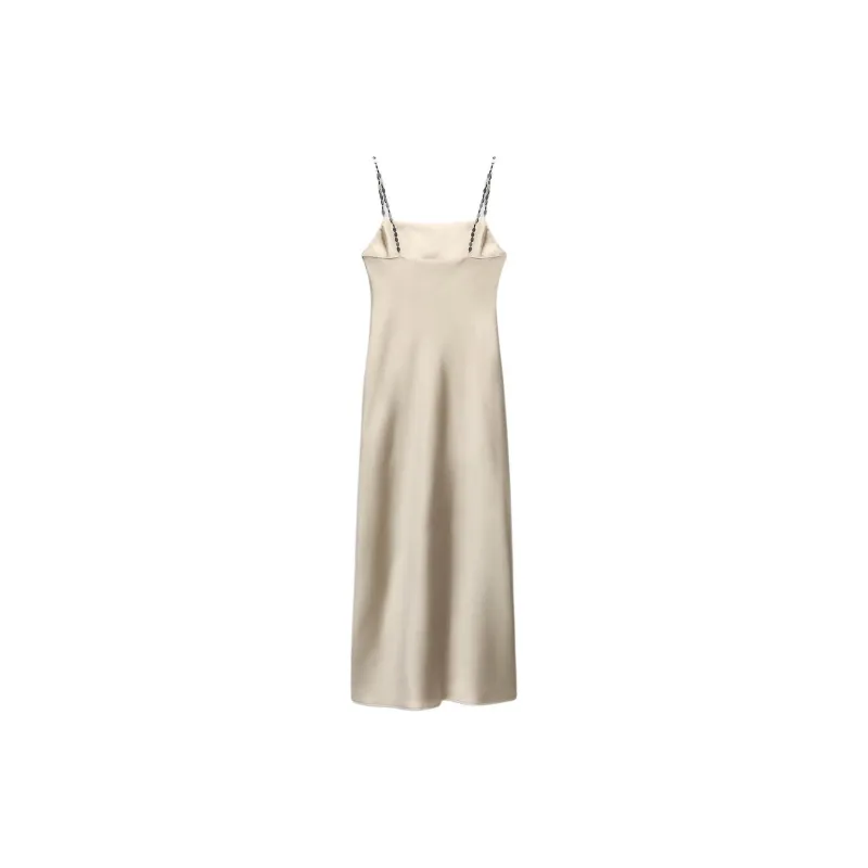 ZARA Slip Dresses Women's Ivory White-1