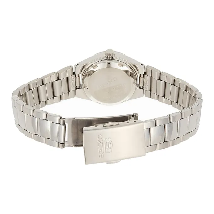SEIKO Seiko5 Automatic Mechanical Movement Stainless Steel Strap Watch Women's Watch White Dial SYMC21-2
