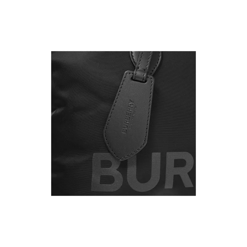 Burberry Calfskin Trim Tote Bag, Shopping Bag, Shoulder Bag, Handbag Small Size Women's Pure Black-8