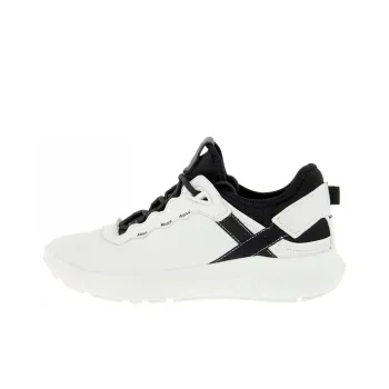 Ecco Shock Absorbers With Slip Resistant And Abrasion Resistant Properties Low Top Running Shoes Women's White Black