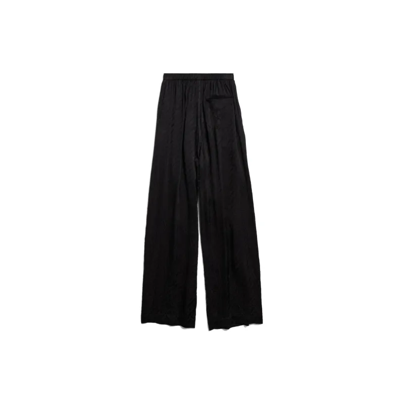 Balenciaga Stencil Logo print Satin Trousers-1
