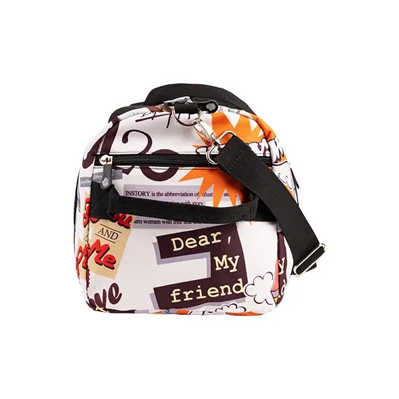 Instory Durable Polyester Gym Bag Travel Bag Large Size Women's Coquette Angel-4