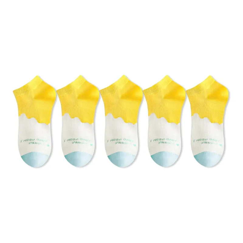 Taste The Color Ankle Socks Women's Pack Of 5-8