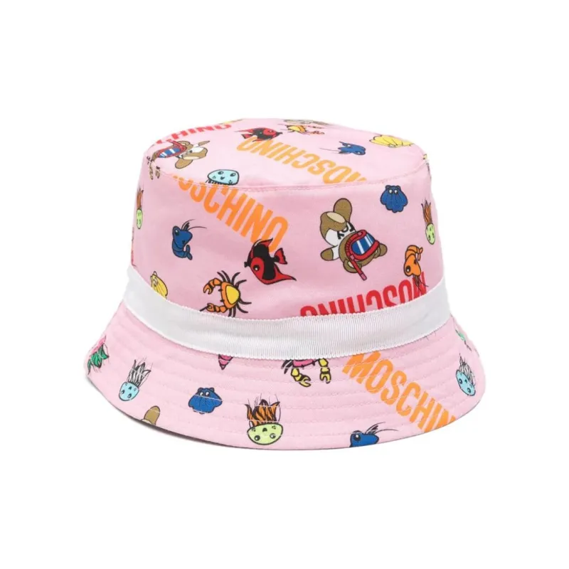 MOSCHINO Cotton Bucket Hats Women's Pink-0