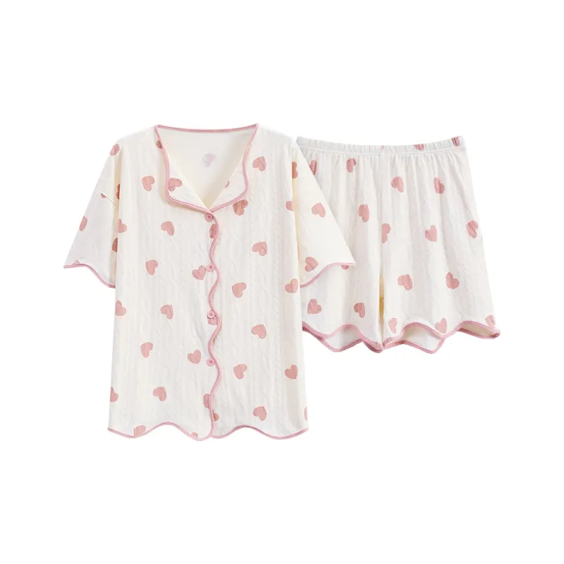 The Story Of The Flower Season Pajama Set Women's White-0