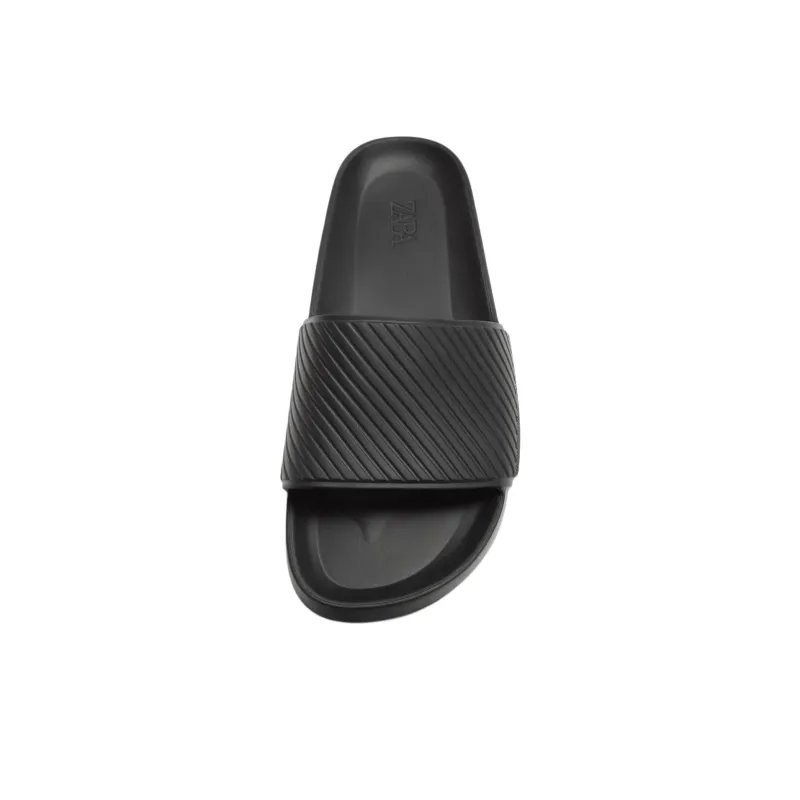 ZARA Slide Slippers Men's Black-2
