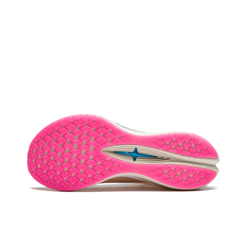 LINING Red Hare 7 Pro Running Shoes Women's Low Top Standard White/Fluorescent Melon Orange-4