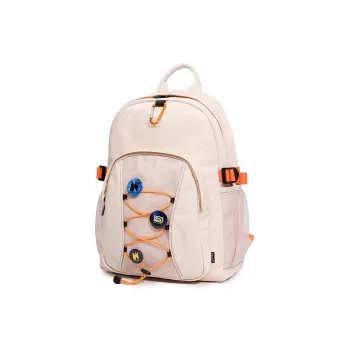 NOXXON Nylon Fabric Backpack Laptop Bag Regular Women's Khaki