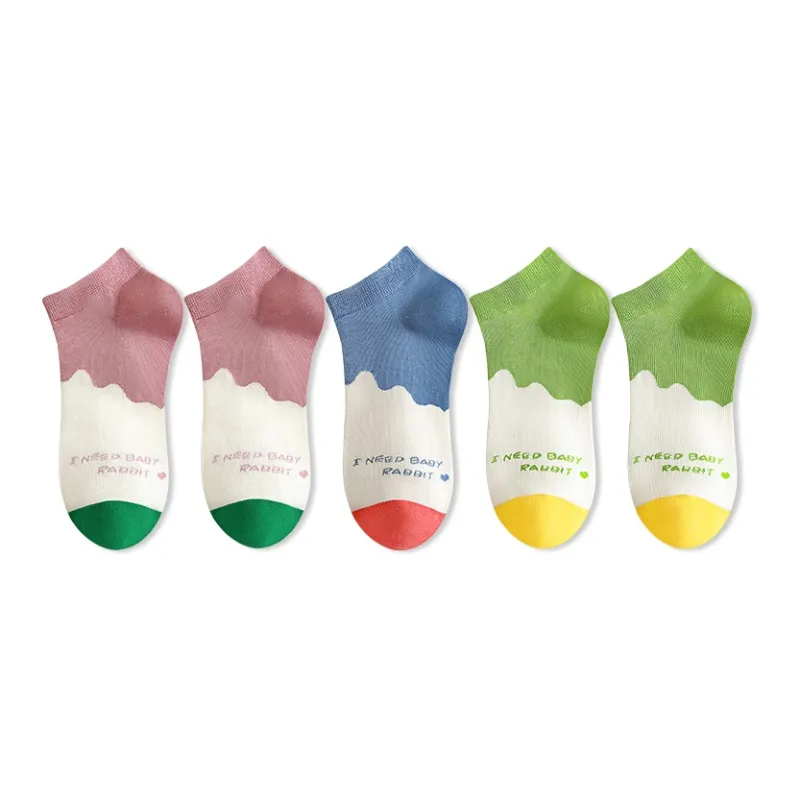 Taste The Color Ankle Socks Women's Pack Of 5-3