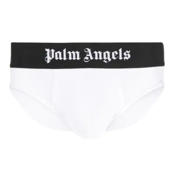 PALM ANGELS Slip Briefs Pack Of 2 White/Black