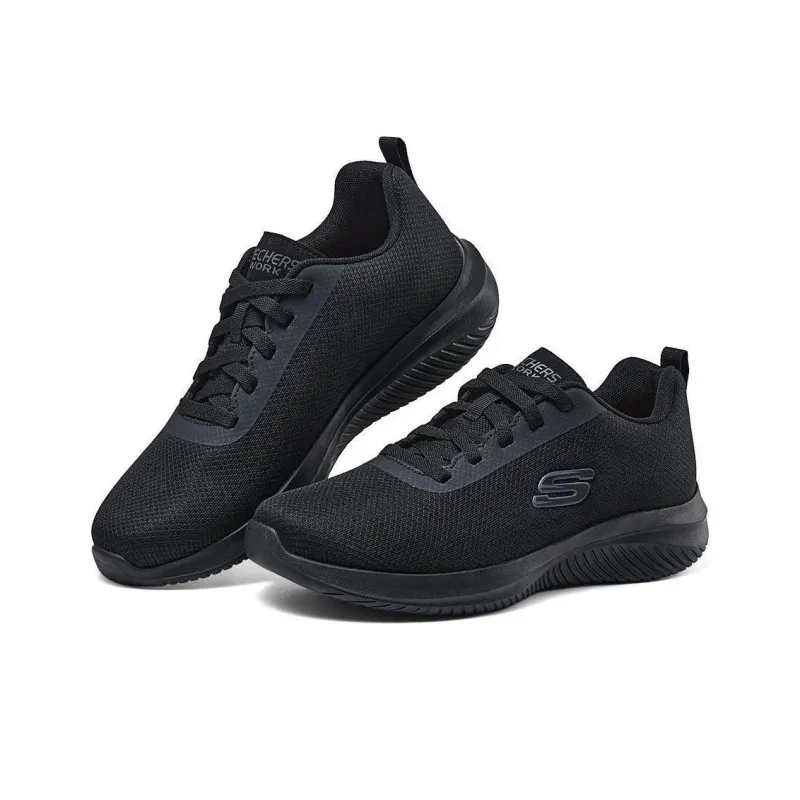 Skechers Breathable Cushioning Wear Resistant Low Top Canvas Shoes Men's Black-2