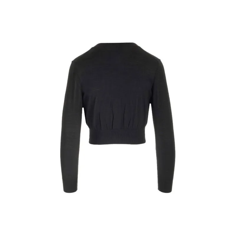 Alexander Wang Logo embossed Cropped Cardigan-1