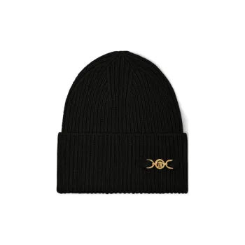 VERSACE Medusa '95 Turn Up Hem Ribbed Beanie