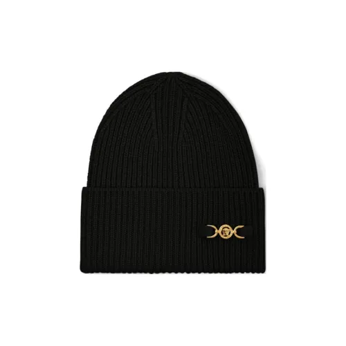 VERSACE Medusa '95 Turn Up Hem Ribbed Beanie