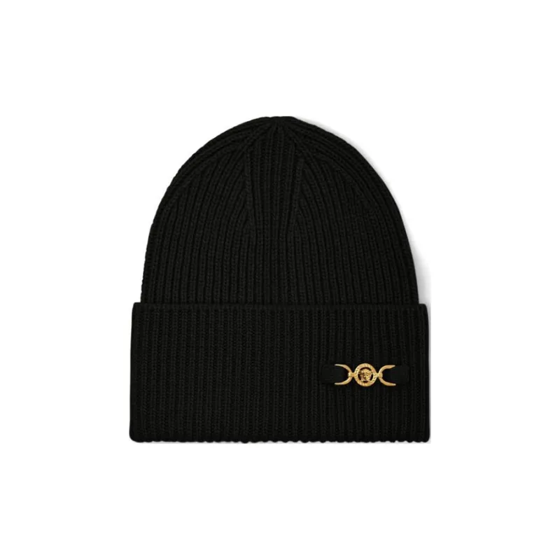 VERSACE Medusa '95 Turn Up Hem Ribbed Beanie-0