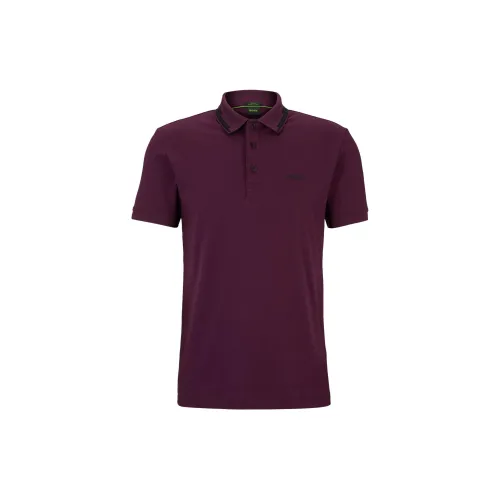 HUGO BOSS Polo Shirts Men Purple