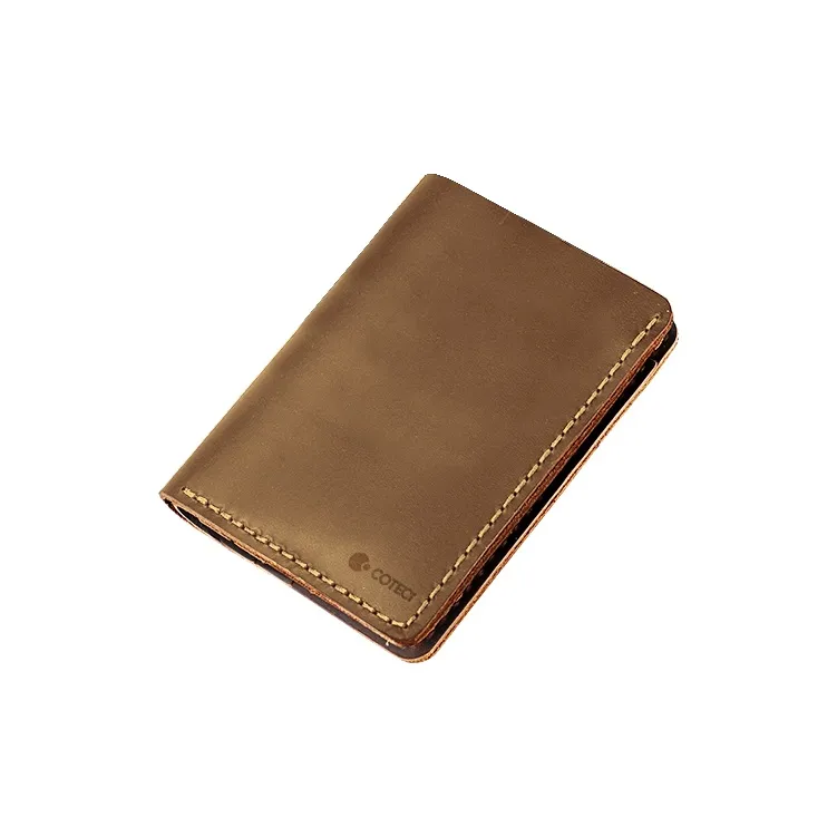 COTECi Cow Leather Card Holder, Coin Purse, Card Holder Regular Unisex Black/Dark Brown/Coffee-13