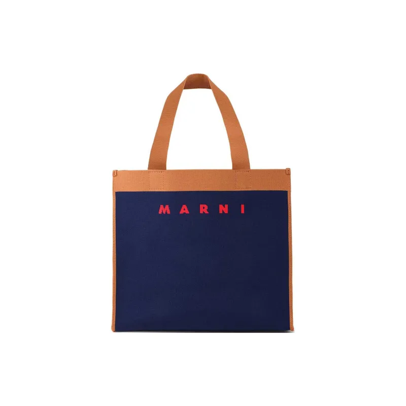 MARNI Logo Jacquard Medium Tote Bag-2
