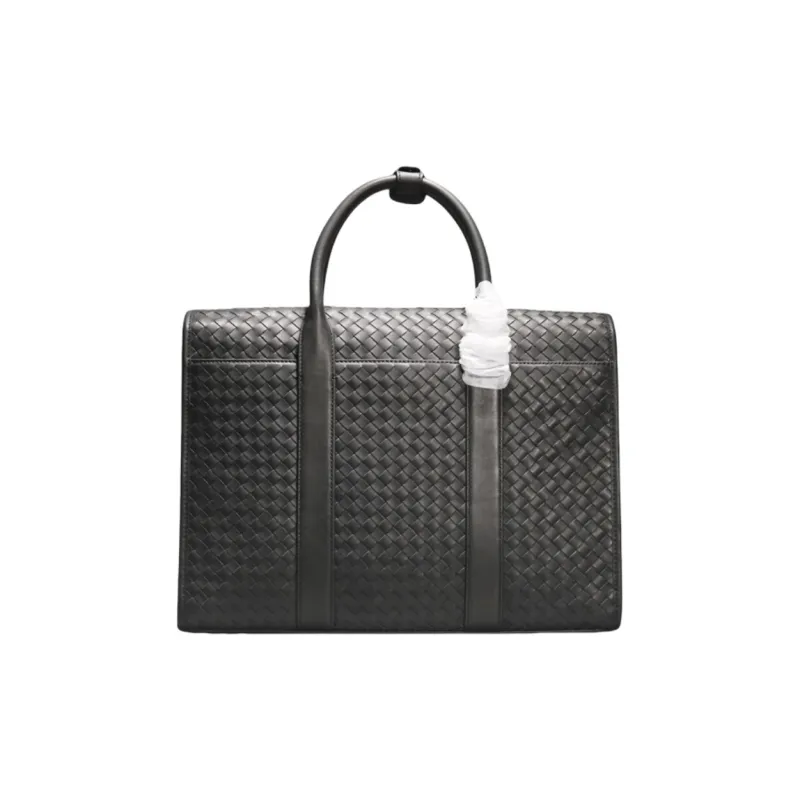 CMLZIUA Top Grain Cow Leather Handbag Briefcase Laptop Bag Regular Unisex Black-1