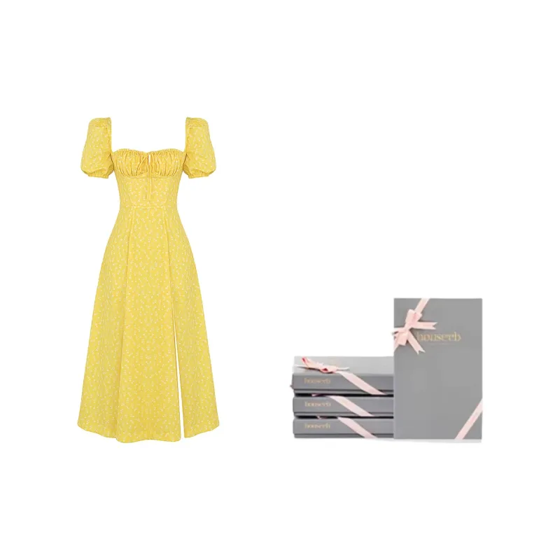 HOUSE OF CB Short Sleeved Dress Women's Yellow-1