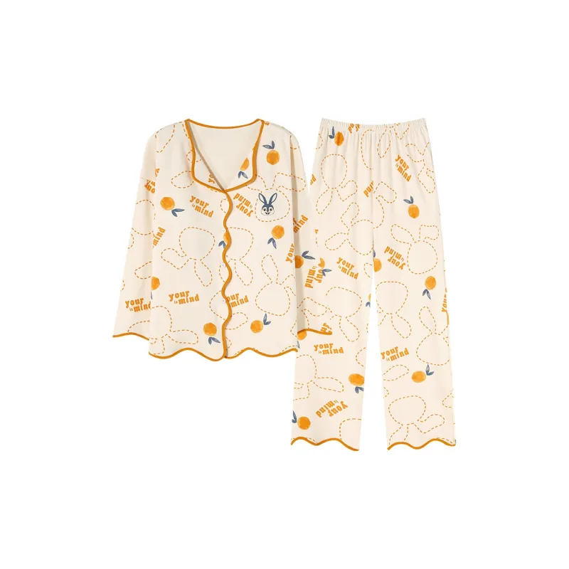 Follow The United States Pajama Set Women's Light Yellow-0