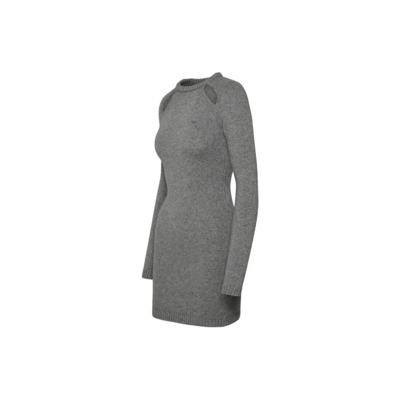 CHIARA FERRAGNI Cut-Out Crewneck Knitted Mini Dress-2