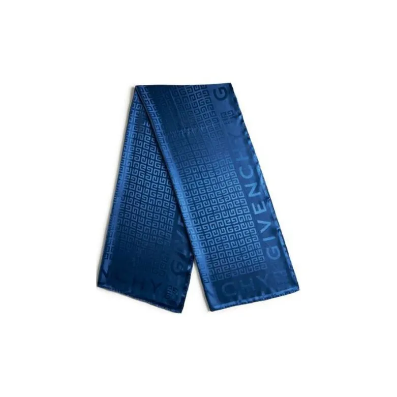 GIVENCHY Silk Silk Scarves Women's Blue-2