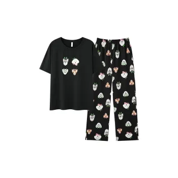 PBENO PD Pajama Set Women's Pure Black